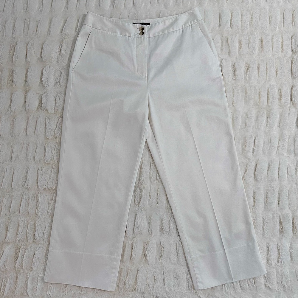 Foxcroft White Cropped Pant